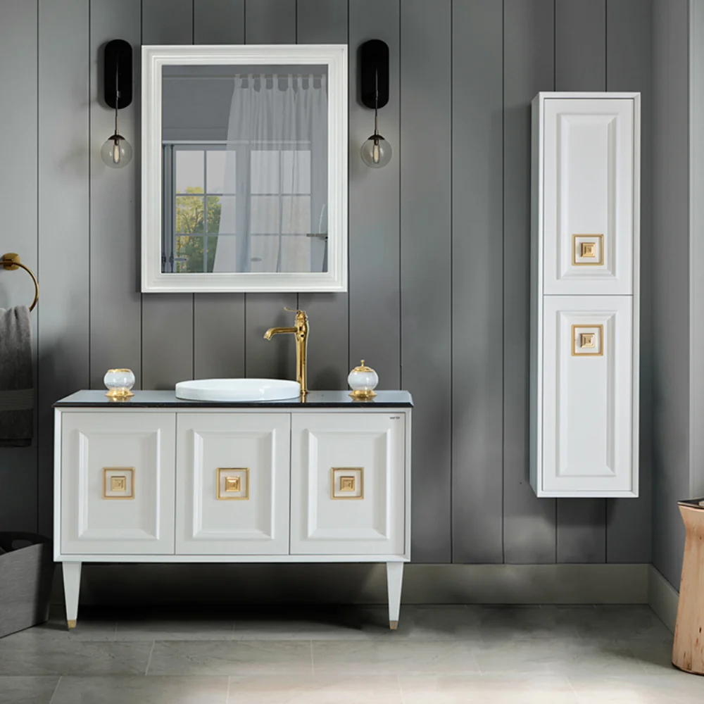 Set Mobilier Baie Arma 3 Piese Alb 120 Cm