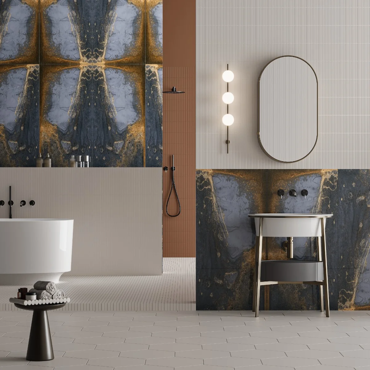 Gresie Exterior / Interior Portelanata Oxide 59.5 x 119.5 Lucioasa Rectificata