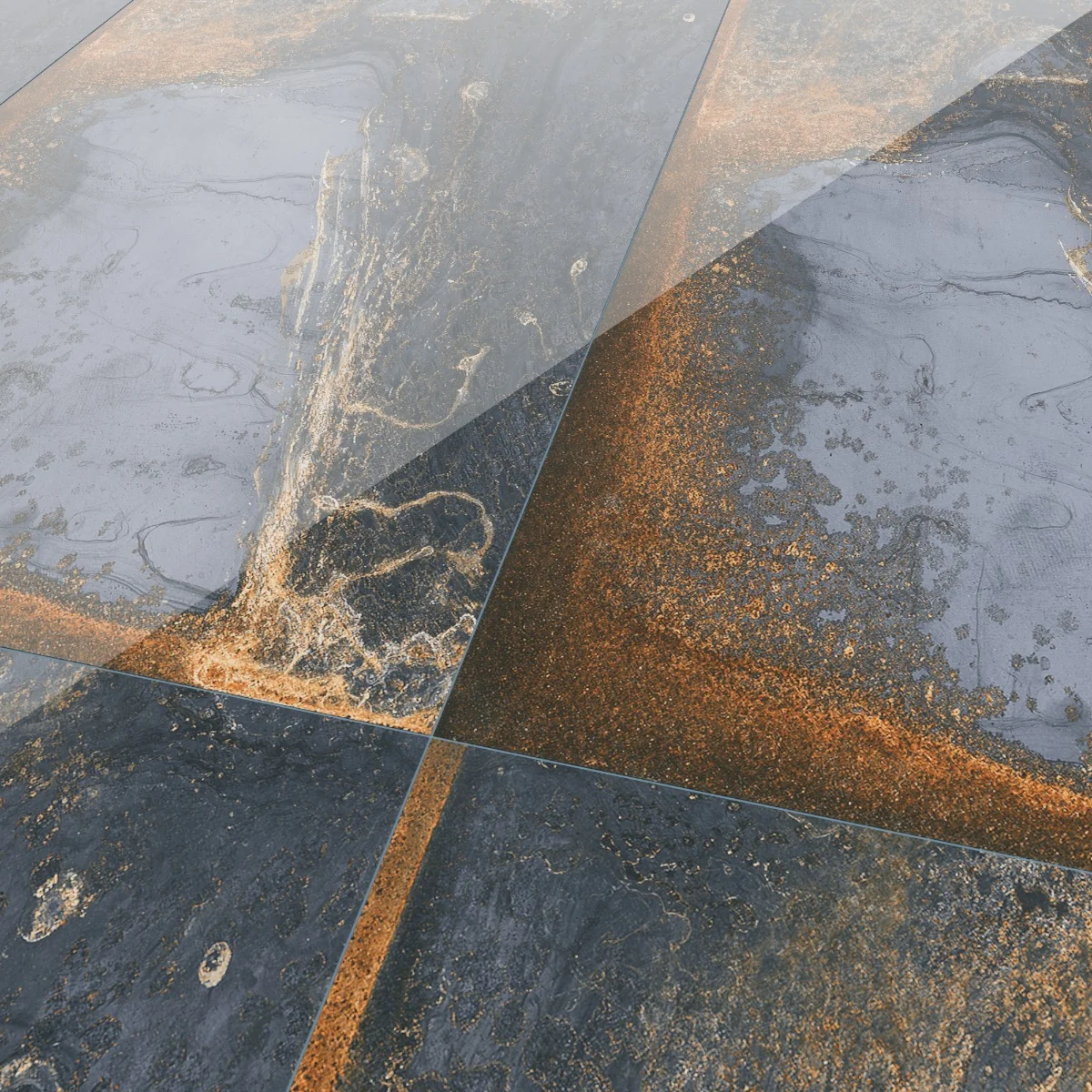 Gresie Exterior / Interior Portelanata Oxide 59.5 x 119.5 Lucioasa Rectificata