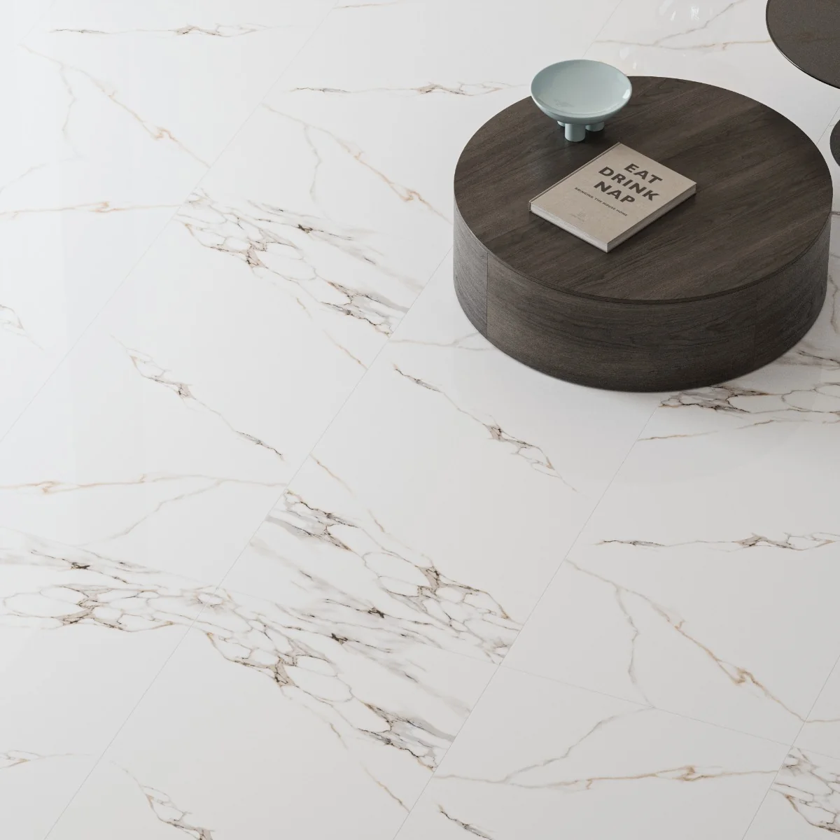 Gresie Exterior / Interior Porțelanată Malzini (Elegant) 60 x 120 cm Lucioasă Rectificată Tip Marmură