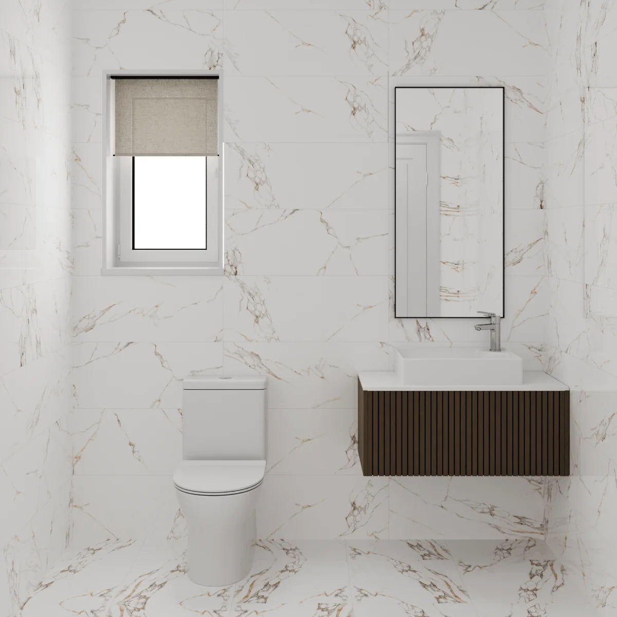 Gresie Exterior / Interior Porțelanată Malzini (Elegant) 60 x 120 cm Lucioasă Rectificată Tip Marmură