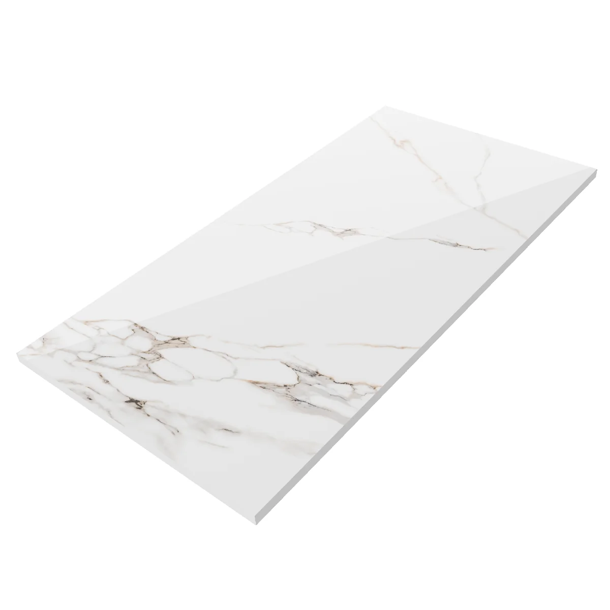 Gresie Exterior / Interior Porțelanată Malzini (Elegant) 60 x 120 cm Lucioasă Rectificată Tip Marmură