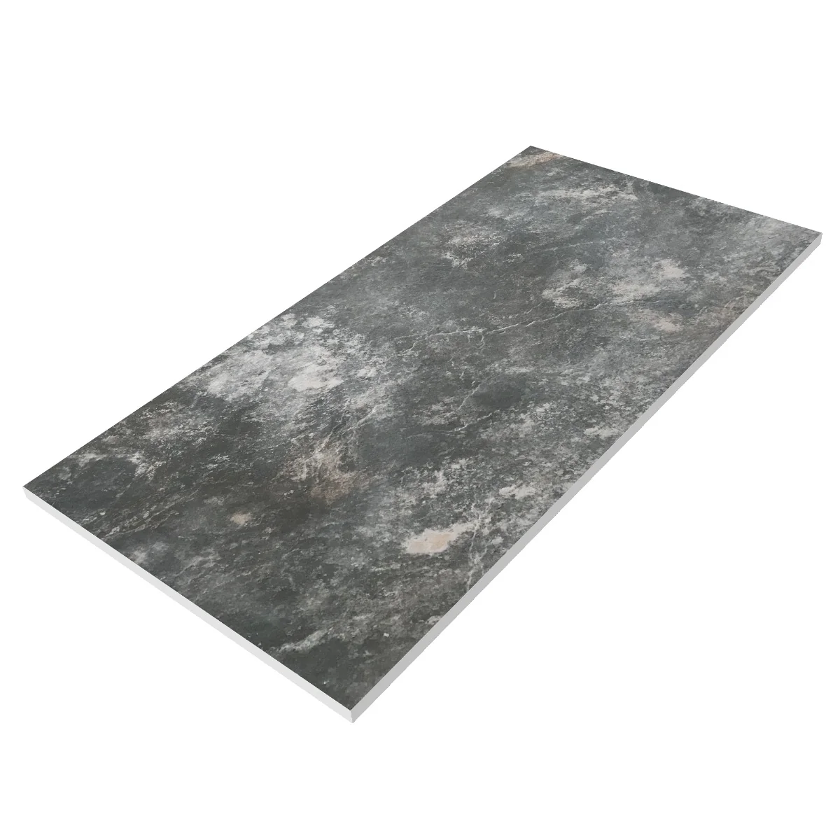 Gresie Exterior / Interior Antiderapantă Bologna Dark Grey 60 x 120 cm Mată Porțelanată Rectificată Aspect Ciment