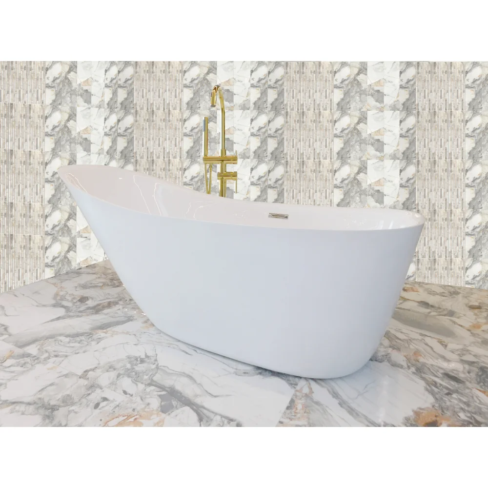 Cada Baie Freestanding Bella* BSM-212 Acril 170 x 75 x 75 cm Alb