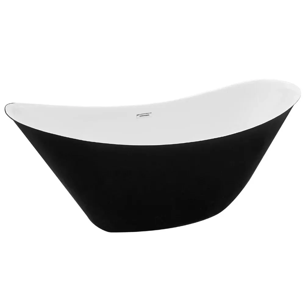 Cada Baie Freestanding Bella* BSM-206 Acril 170 x 75 x 75 cm Negru Mat