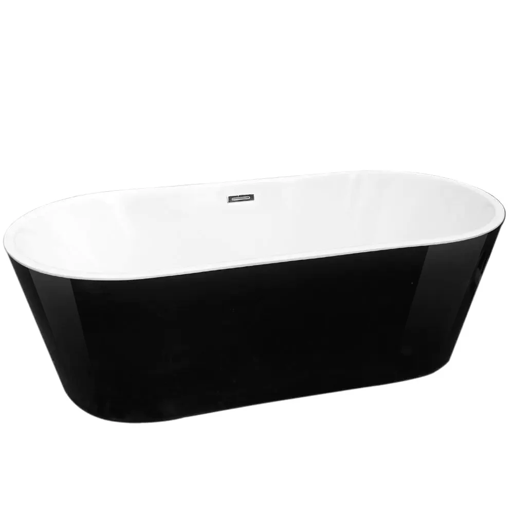 Cada Baie Freestanding Bella* BSM-203 Acril 170 X 80 X 58 Cm Negru Lucios