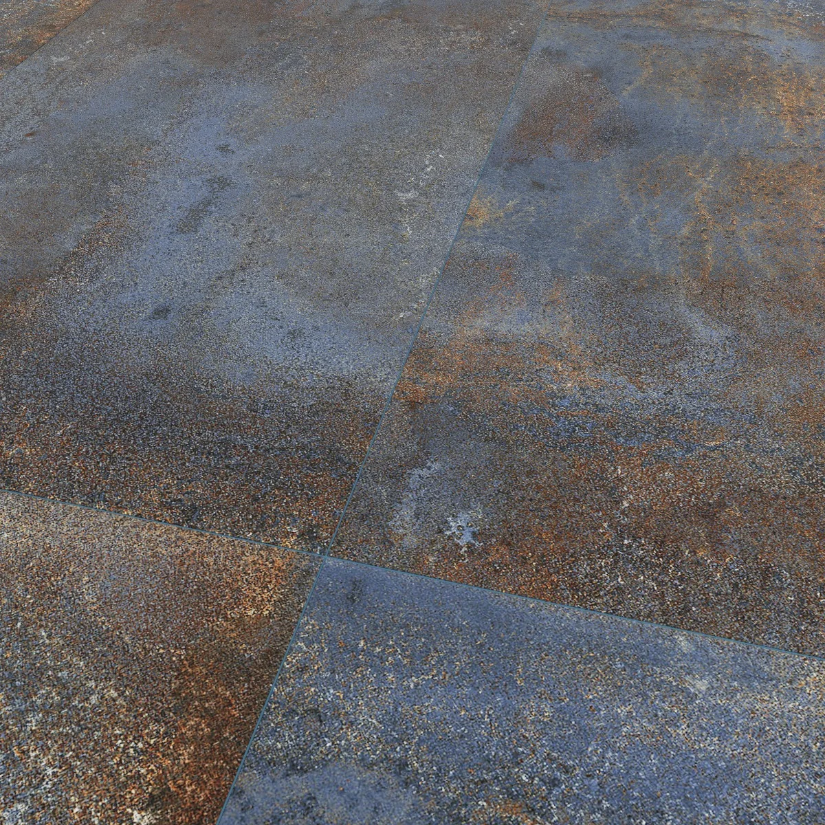 Gresie Exterior / Interior Portelanata Saturn Blue 59.5 x 119.5 cm Lucioasa Rectificata Aspect Ciment