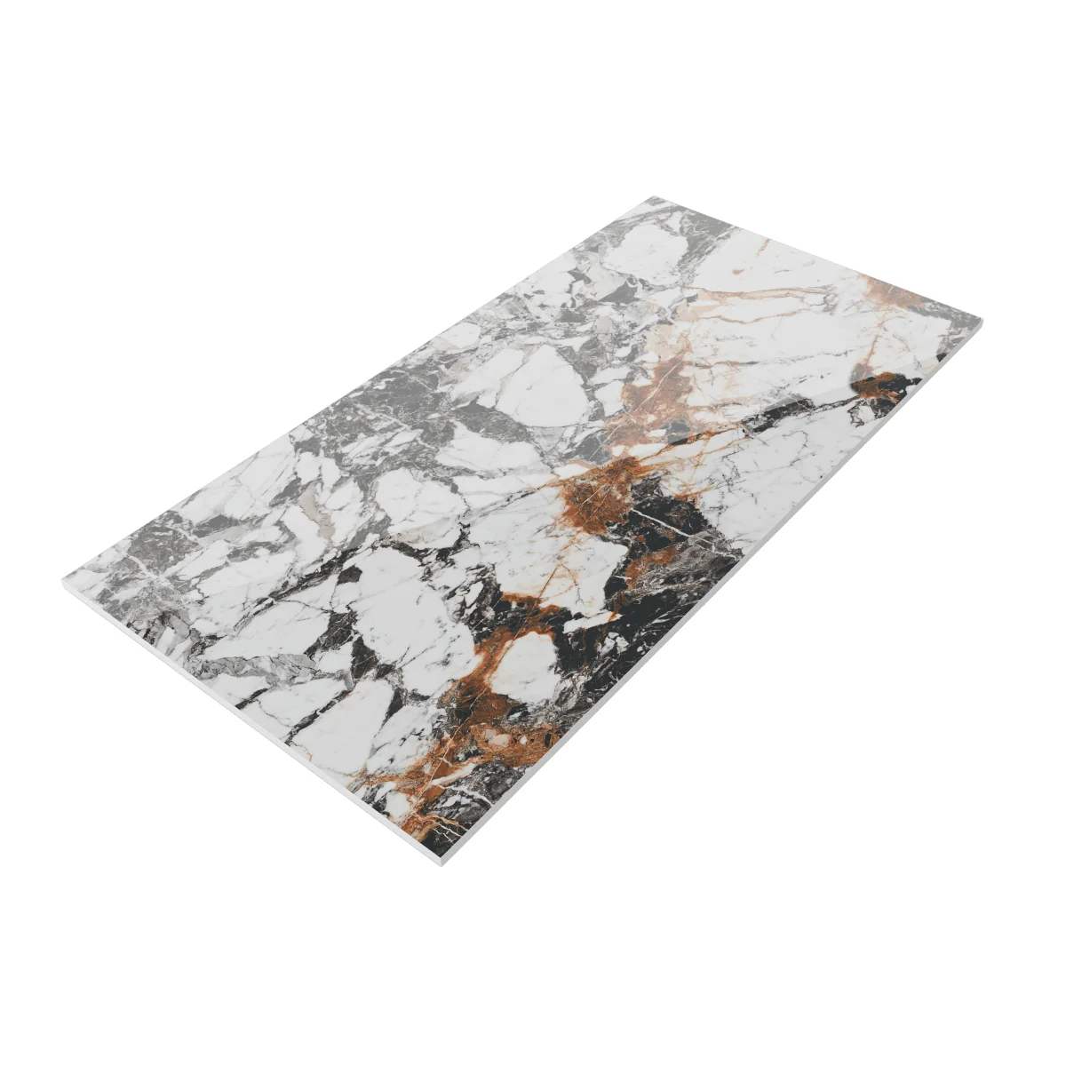 Gresie Exterior / Interior Portelanata Neruda Oxide 60 x 120 Cm Mata Rectificata Tip Marmura