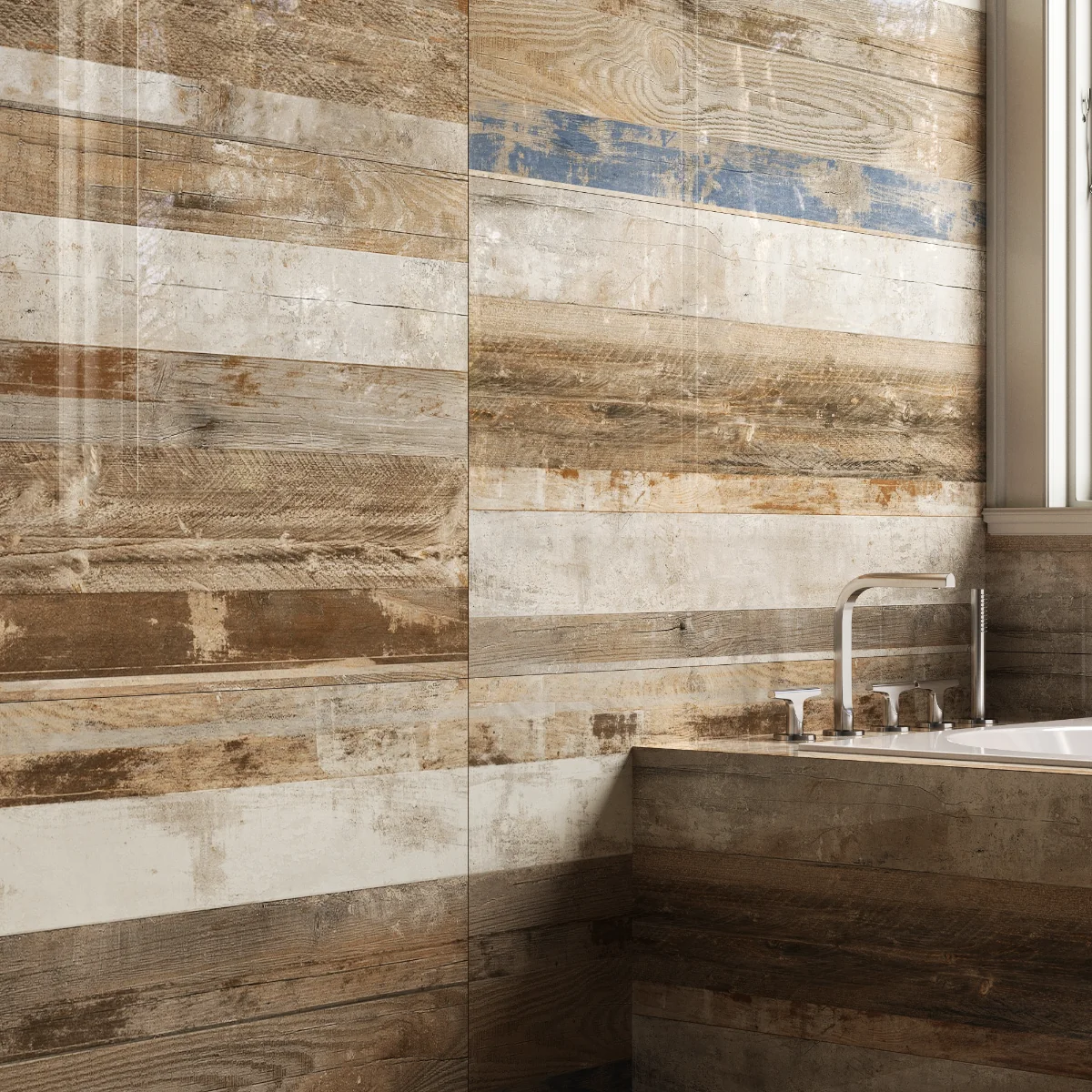 Gresie Tip Parchet Exterior / Interior Legno 59.5 x 119.5 cm Lucioasă Porțelanată Rectificată