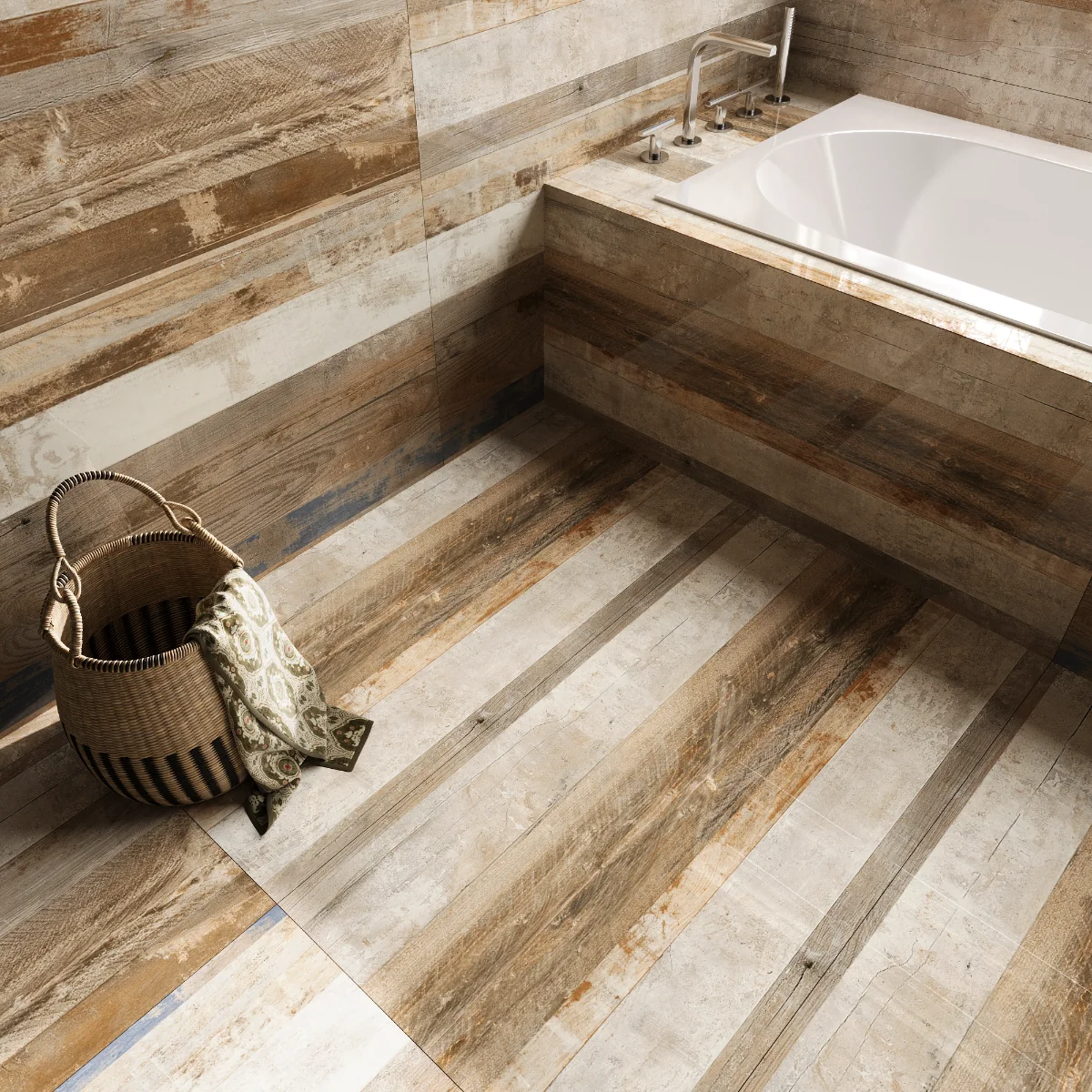 Gresie Tip Parchet Exterior / Interior Legno 59.5 x 119.5 cm Lucioasă Porțelanată Rectificată