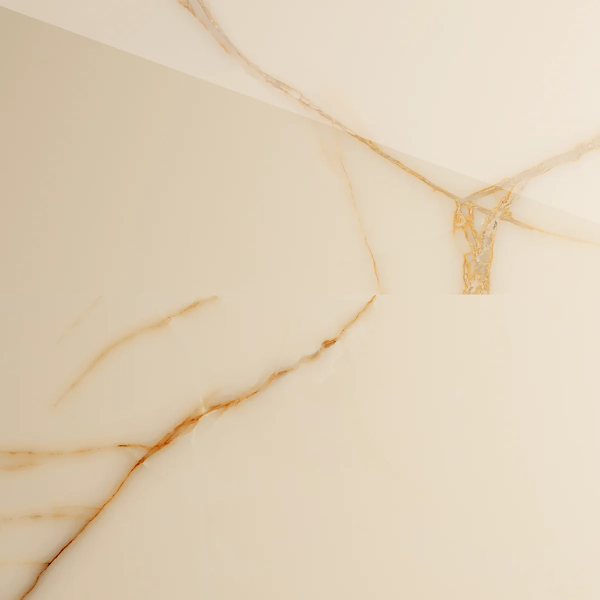 Gresie Exterior / Interior Portelanata Onyx Beige 59.5 x 119.5 Cm Lucioasa Rectificata Tip Marmura