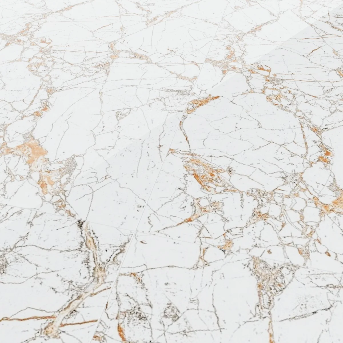 Gresie Exterior / Interior Portelanata Fiesta White 59.5 x 119.5 cm Lucioasa Rectificata Tip Marmura