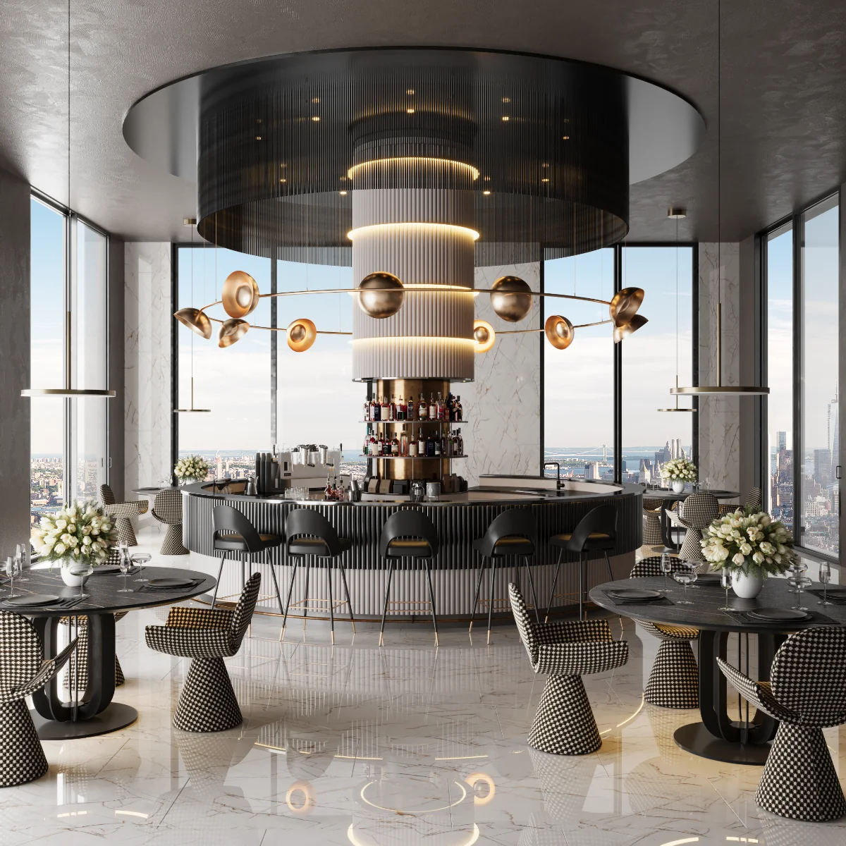 Gresie Portelanata Rectificata Golden Spider Endless 60X120 Lucioasa