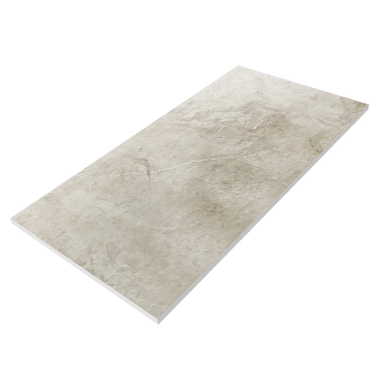 Gresie Exterior / Interior Antiderapantă Bologna Beige 60 x 120 cm Mată Porțelanată Rectificată Aspect Ciment