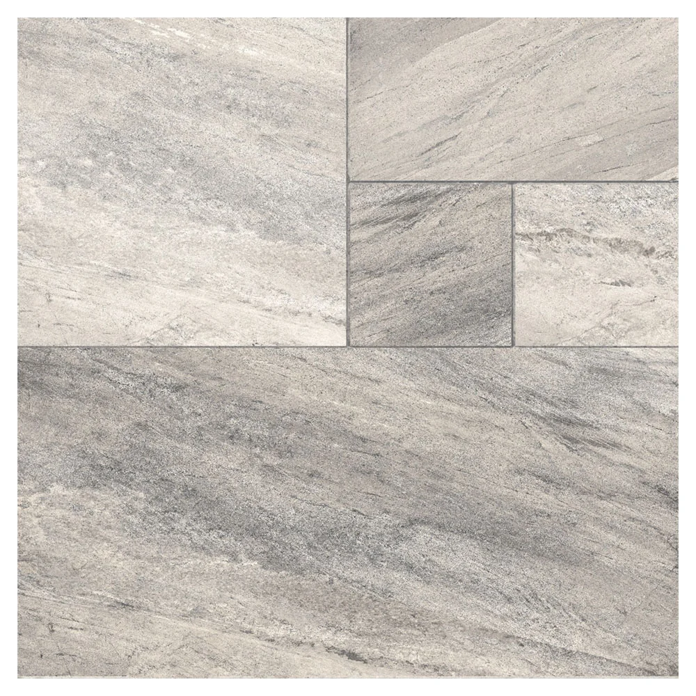 Gresie Exterior / Interior Portelanata Sardes Grey 60 x 60 cm Mata Rectificata Tip Piatra Naturala
