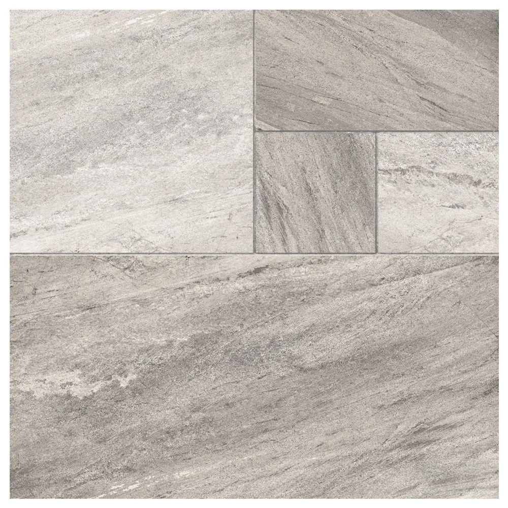 Gresie Exterior / Interior Portelanata Sardes Grey 60 x 60 cm Mata Rectificata Tip Piatra Naturala