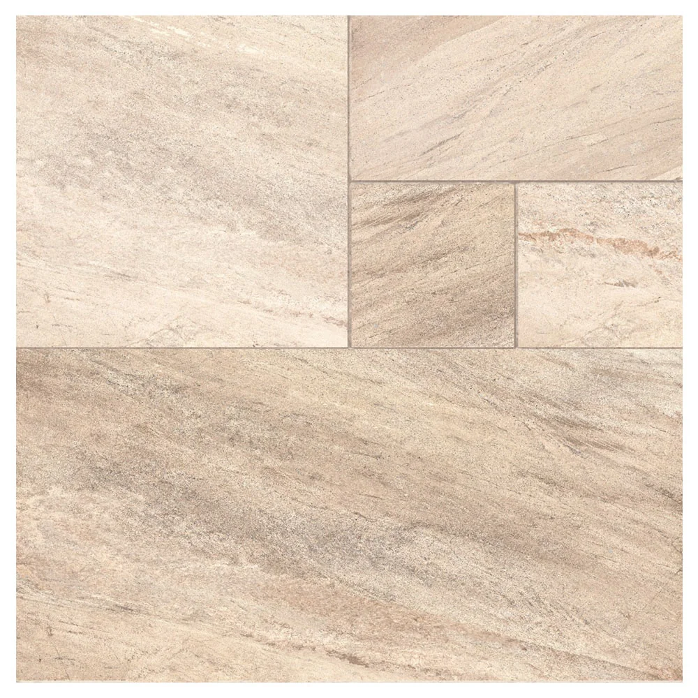 Gresie Exterior / Interior Antiderapanta Sardes Beige 60 x 60 cm Mata Portelanata Rectificata Tip Piatra Naturala