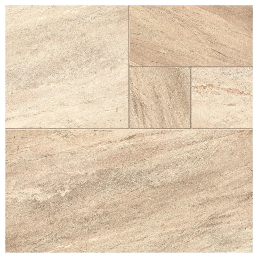 Gresie Exterior / Interior Antiderapanta Sardes Beige 60 x 60 cm Mata Portelanata Rectificata Tip Piatra Naturala