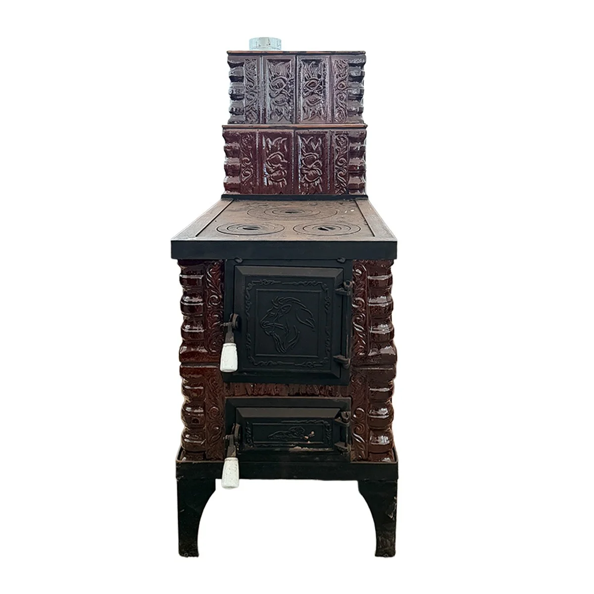 Soba Teracota Maro Tip Cizma 4 Randuri Evacuare Stanga