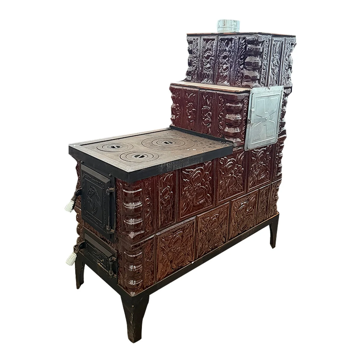 Soba Teracota Maro Tip Cizma 4 Randuri Evacuare Stanga