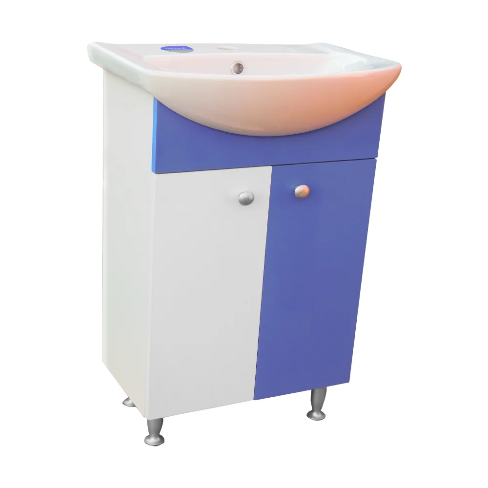 Masca Chiuveta / Lavoar Baie Selena 55 Cm Alb-Cobalt