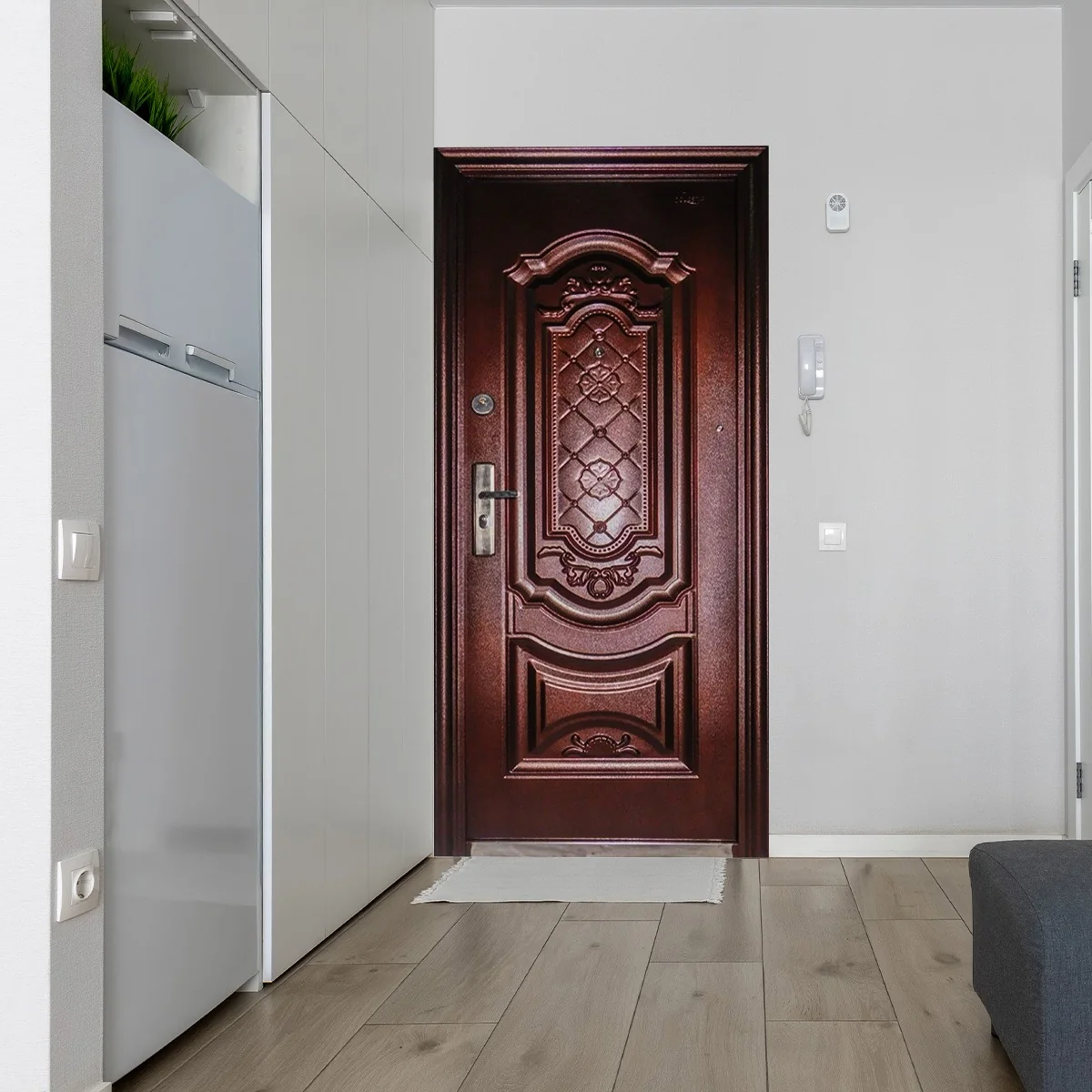 Usa Metalica Intrare Apartament REG-S2 001 Maro 86 x 205 cm Dreapta