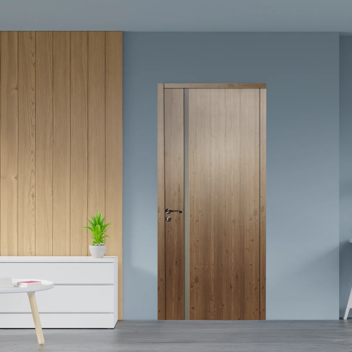 Usa De Interior Din Lemn Cu Geam KMC-035 2000/700 Pin Antic