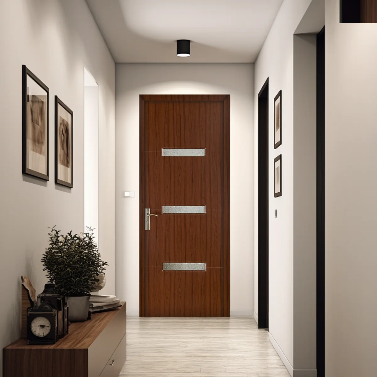 Usa De Interior Din Lemn Style 016 Cu Geam Teak 2000/700