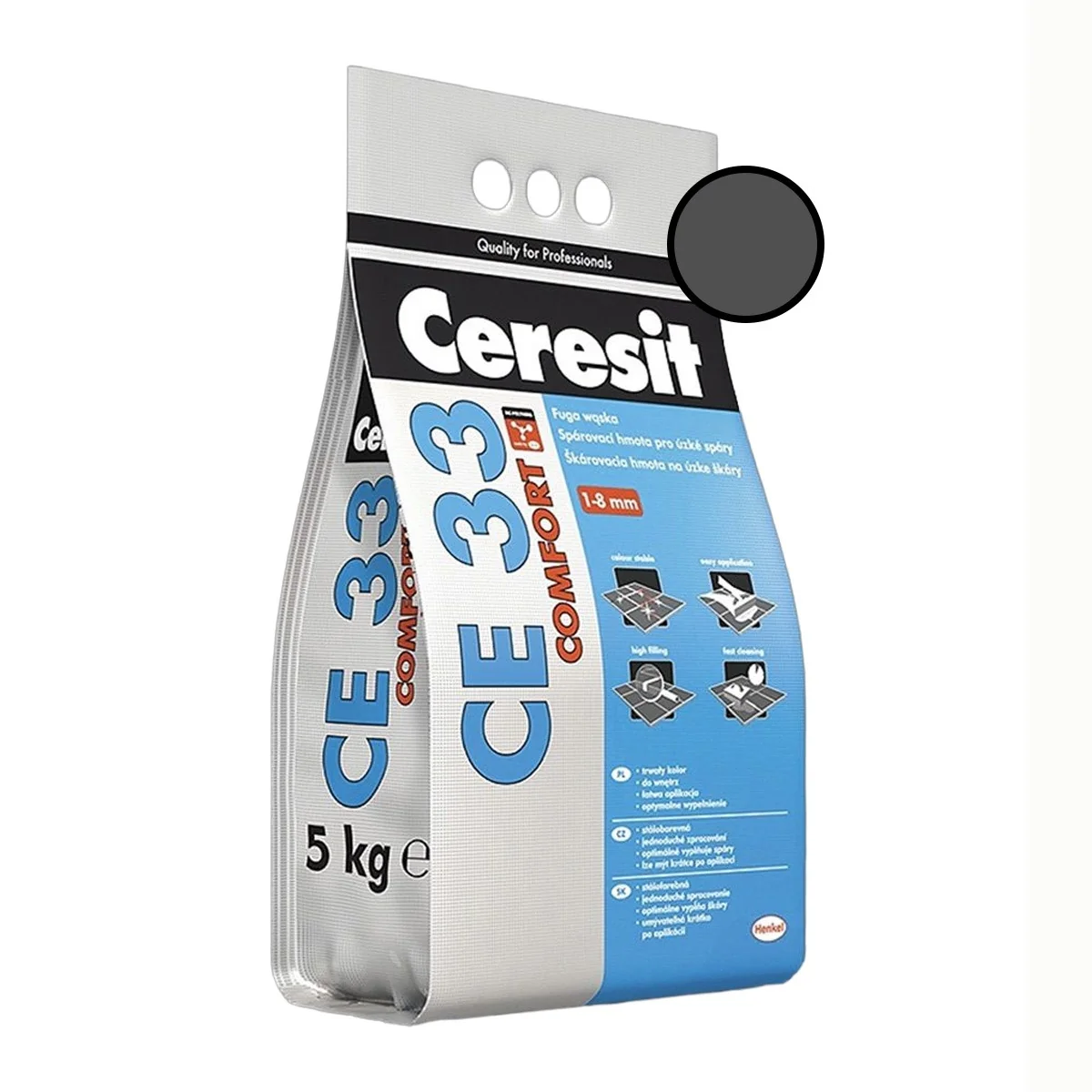 Chit De Rosturi Gresie Si Faianta Ceresit CE 33 Graphite 2 Kg