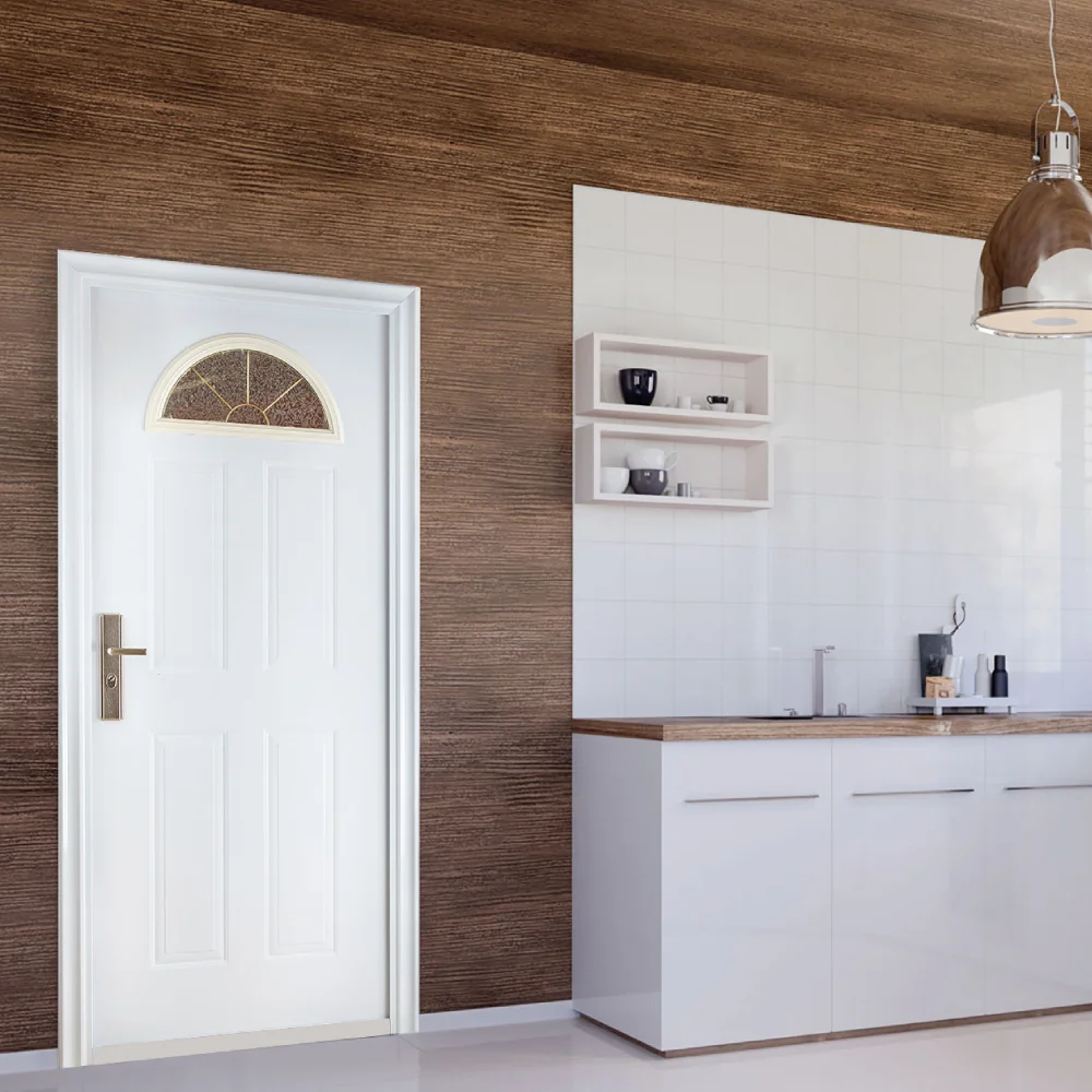 Usa Metalica Apartament RGT 037 Cu Geam Alba 96 x 205 Cm Dreapta