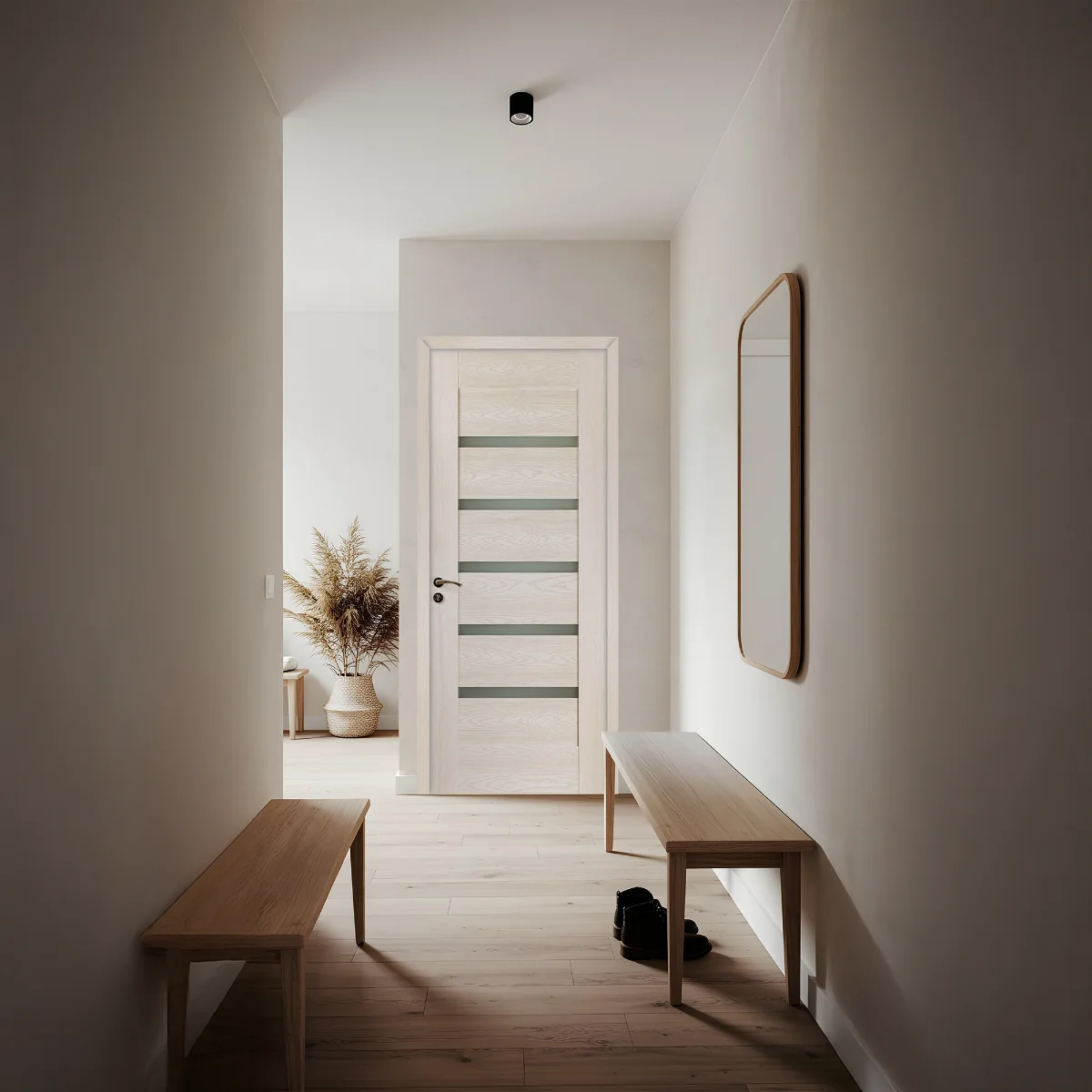 Usa De Interior Din Lemn Combi Cu Geam KMC 032 2000/600 Alb Perlat