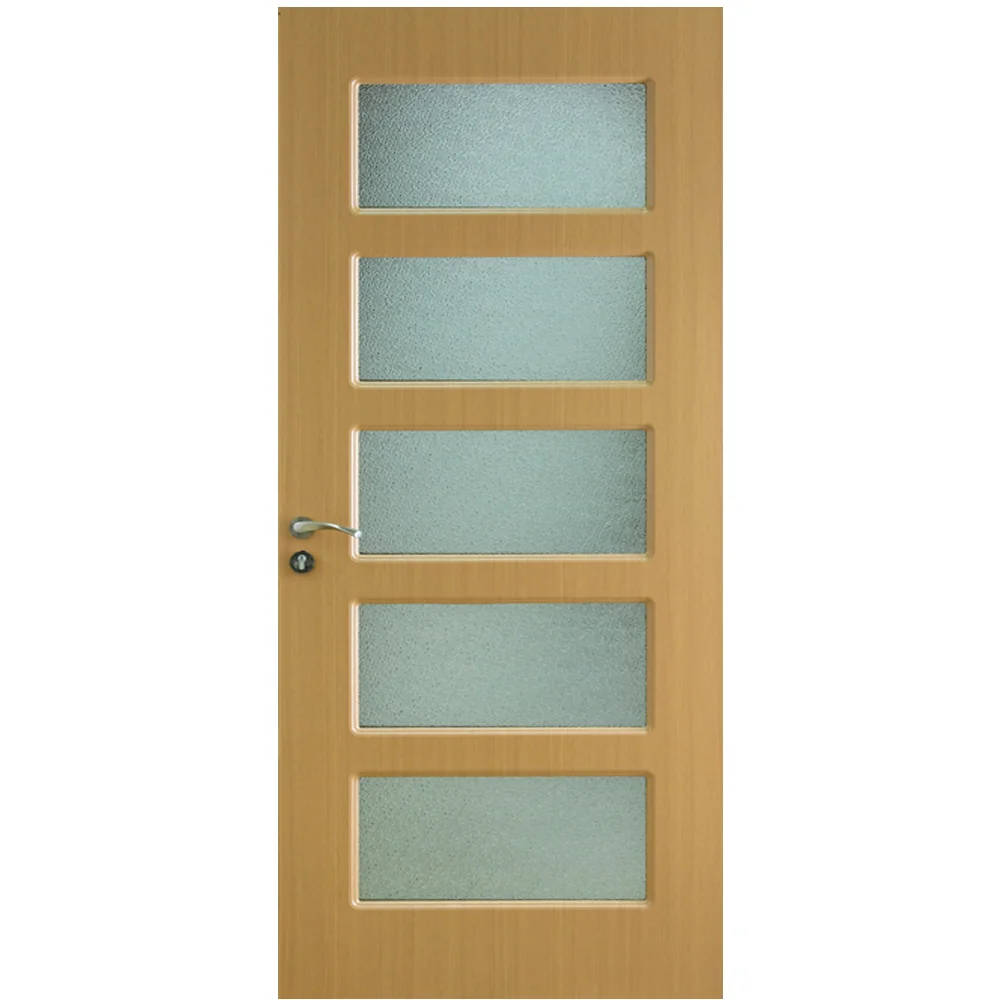 Usa De Interior Din Lemn Modern Cu Geam HW 318 B Stejar Deschis 2000/700