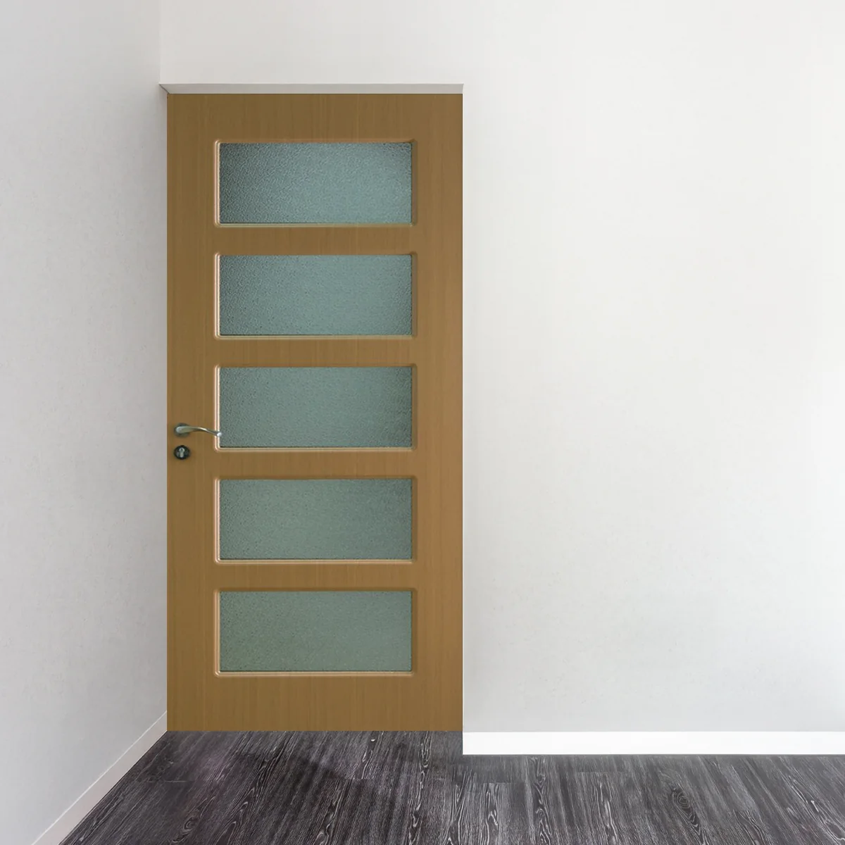 Usa De Interior Din Lemn Modern Cu Geam HW 318 B Stejar Deschis 2000/700