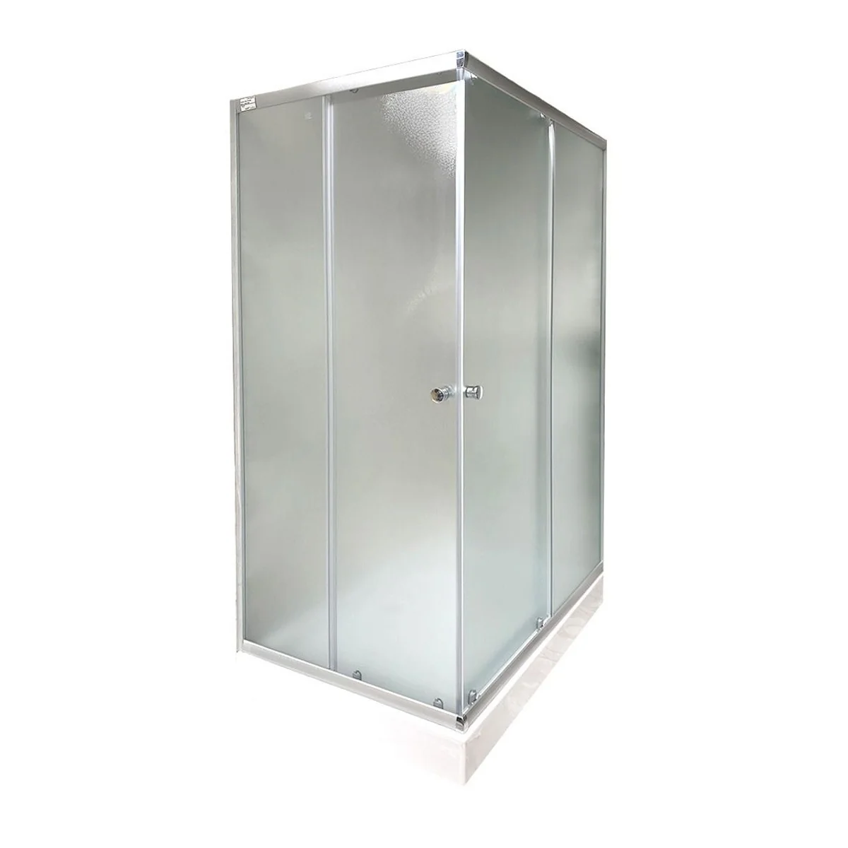 Cabină De Duș Simplă Dreptunghiulară Omega Sticlă Transparentă 5 mm 80x120x195 cm Cadita Joasă Și Sifon Incluse Montaj Stânga