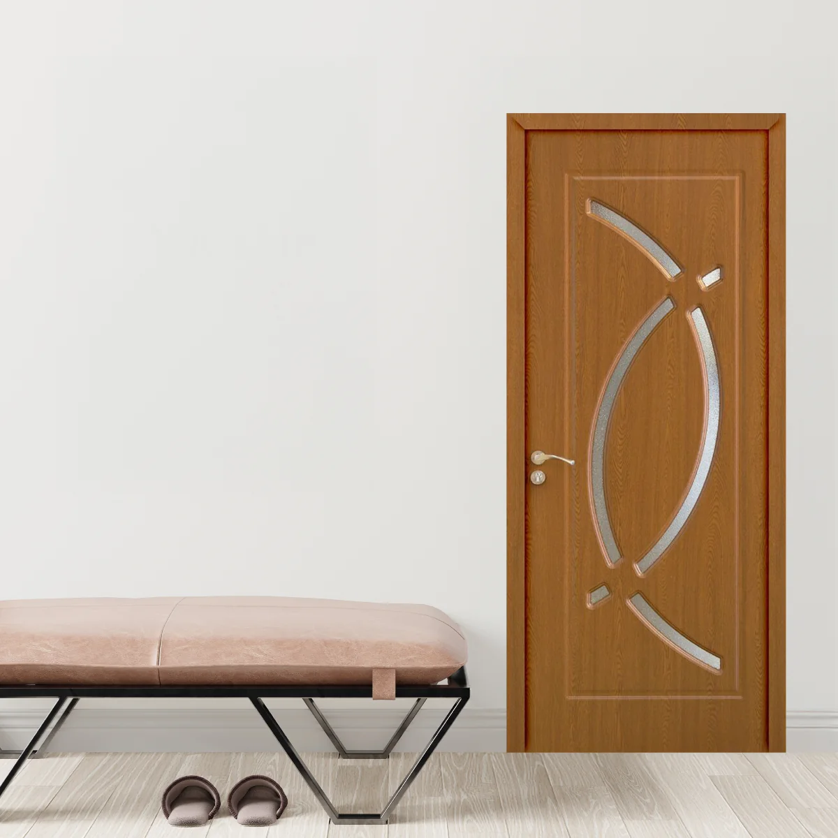 Usa De Interior Din Lemn Modern Cu Geam OP-104 2000/700 Stejar Inchis