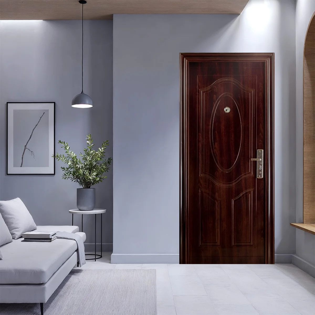 Usa Metalica Intrare REG 10 A Maro 86 x 205 cm Stanga