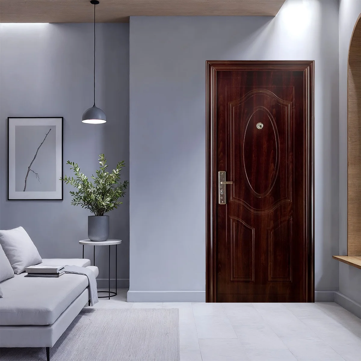 Usa Metalica Intrare REG 10 A Maro 86 x 205 cm Dreapta