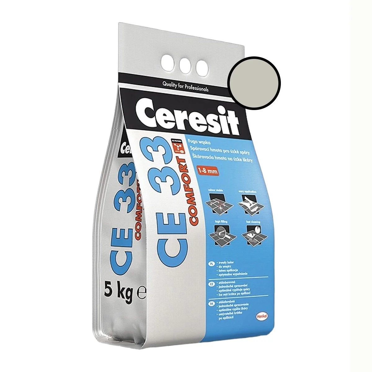 Chit De Rosturi Gresie Si Faianta Ceresit CE 33 Silver 5 Kg