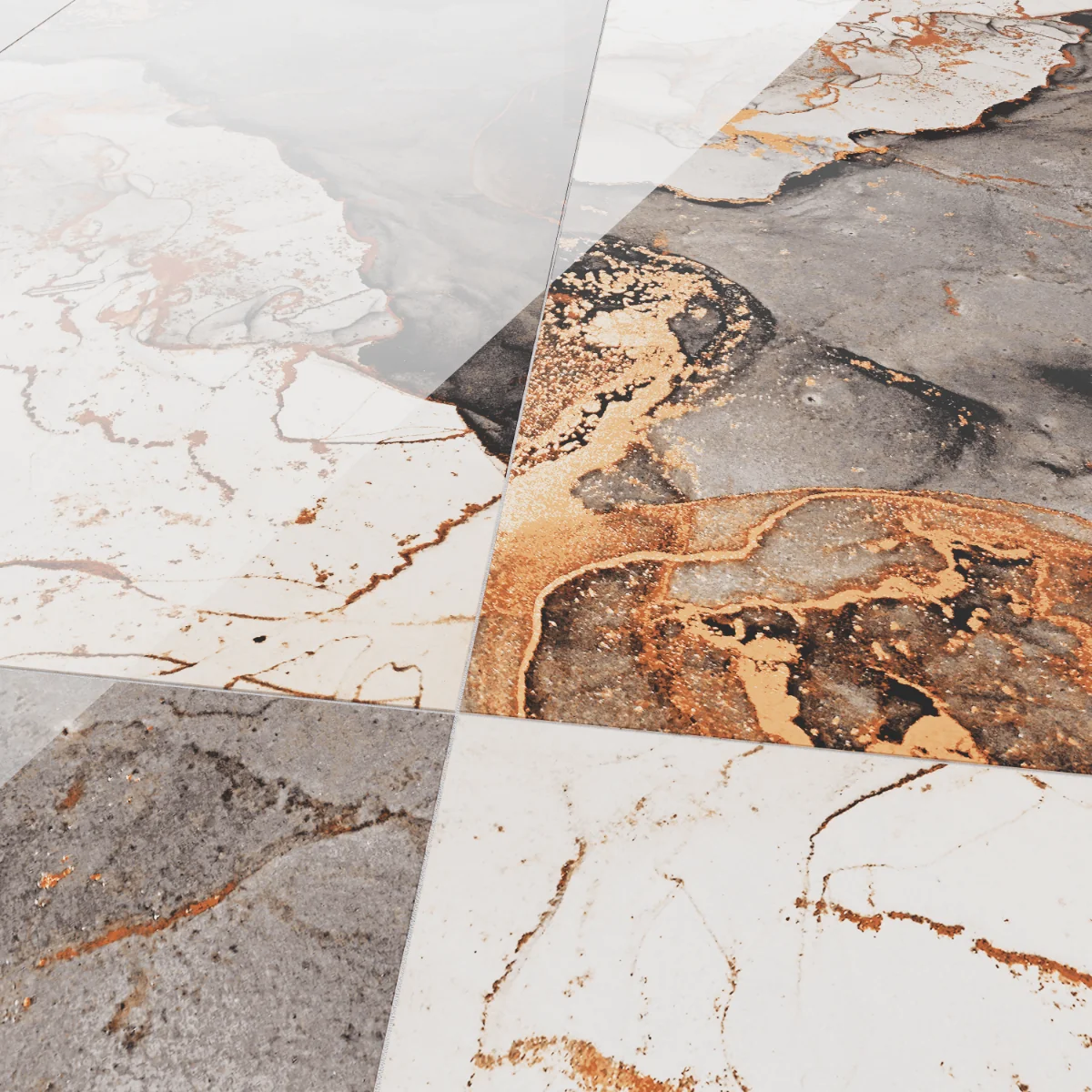 Gresie Portelanata Exterior / Interior Brans Grey 60 x 120 cm Lucioasa Rectificata Tip Marmura