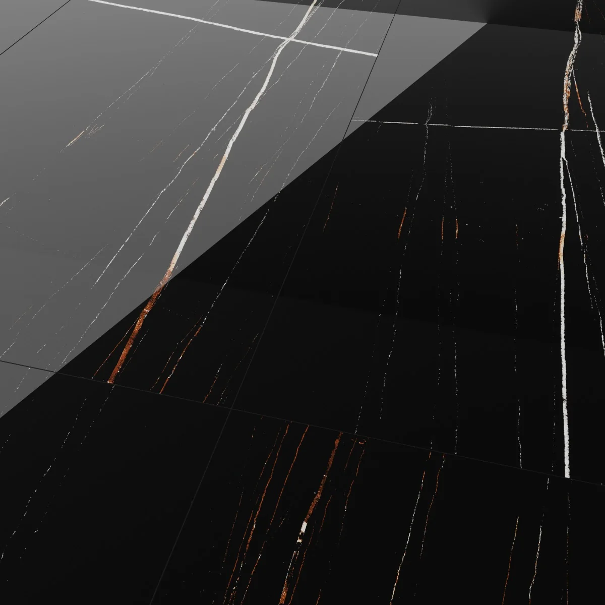 Gresie Exterior / Interior Porțelanată Jeff Lewis Black 60 x 120 cm Lucioasă Rectificată Tip Marmură