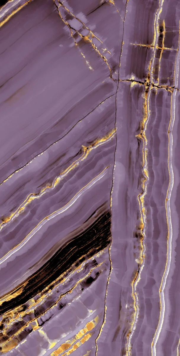 Gresie Exterior / Interior Portelanata Zenith Purple 60 x 120 cm Lucioasa Rectificata Tip Marmura