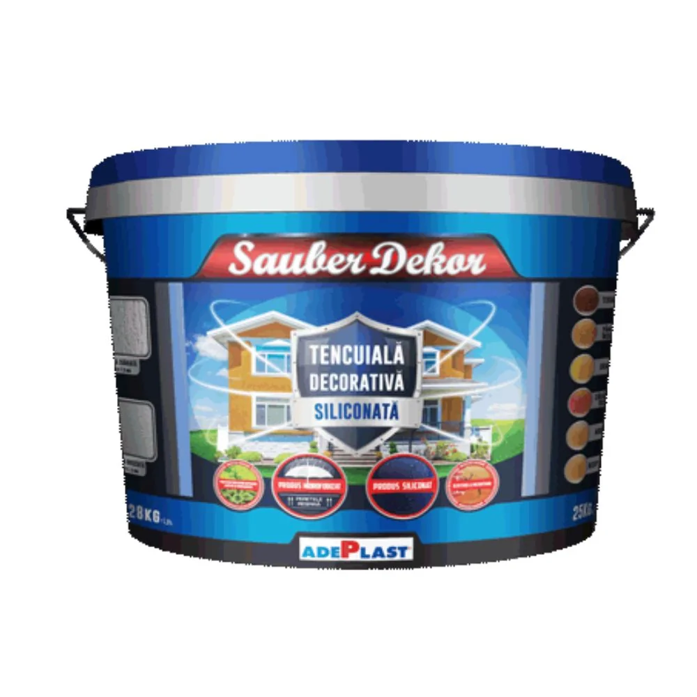 Adeplast Tencuiala Decorativa Silicon Sauber Dekor DR 1.5 mm 28 kg Baza Alba