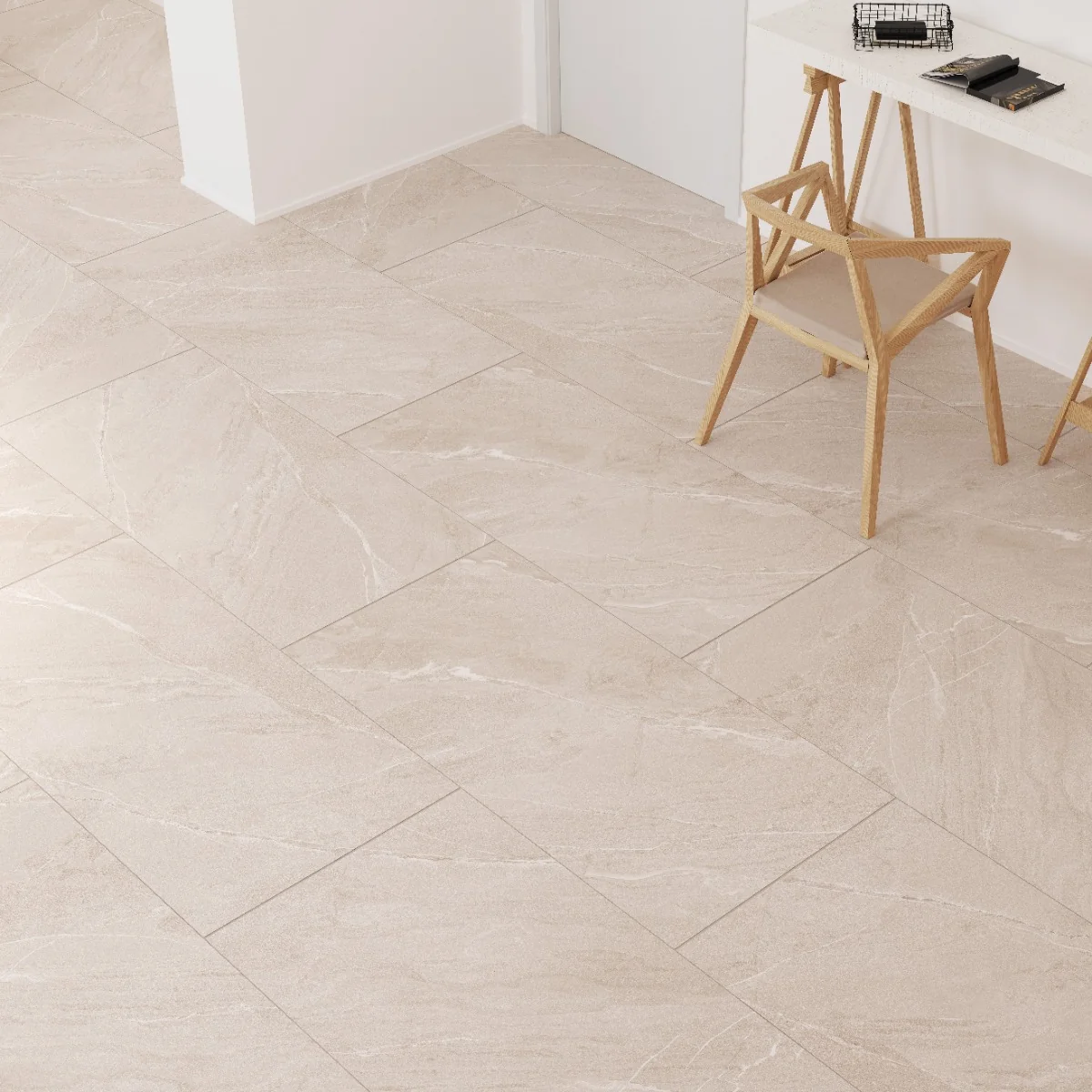 Gresie Exterior / Interior Portelanata Lagom Sand 60 x 119 5 Cm Mata Rectificata Tip Marmura