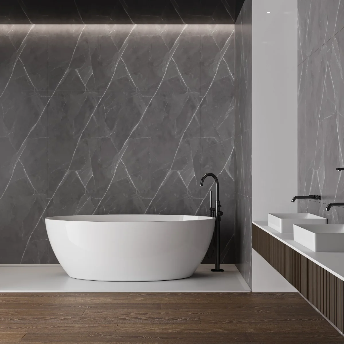 Cada Baie Freestanding Bella* BSM-220 Acril 170 x 80 x 58 cm Alb