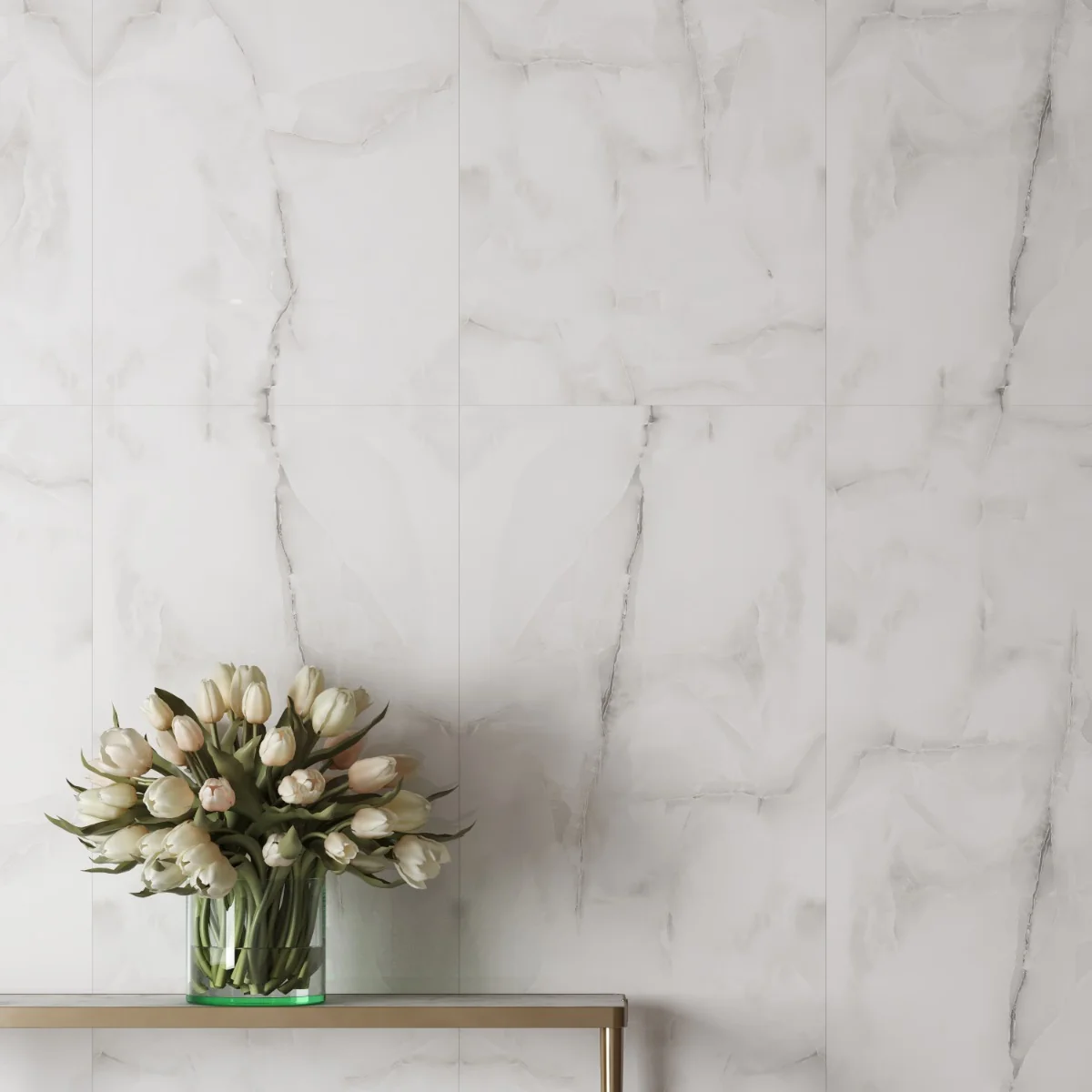 Gresie Exterior / Interior Portelanata Terrosa Grey 60 x 120 cm Lucioasa Rectificata Tip Marmura