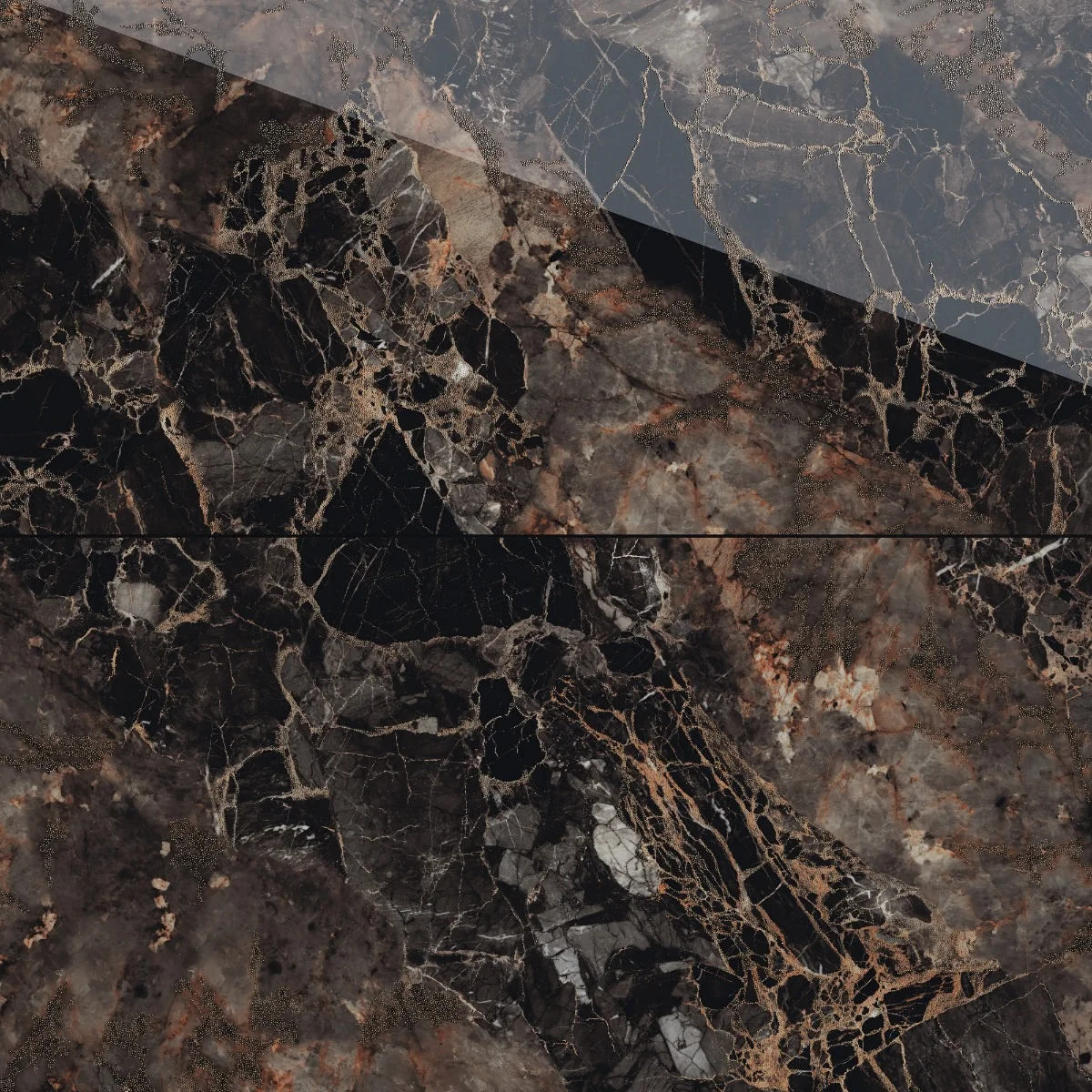 Gresie Exterior / Interior Portelanata Toscana Gold Insert 60 x 120 cm Lucioasa Rectificata Tip Marmura