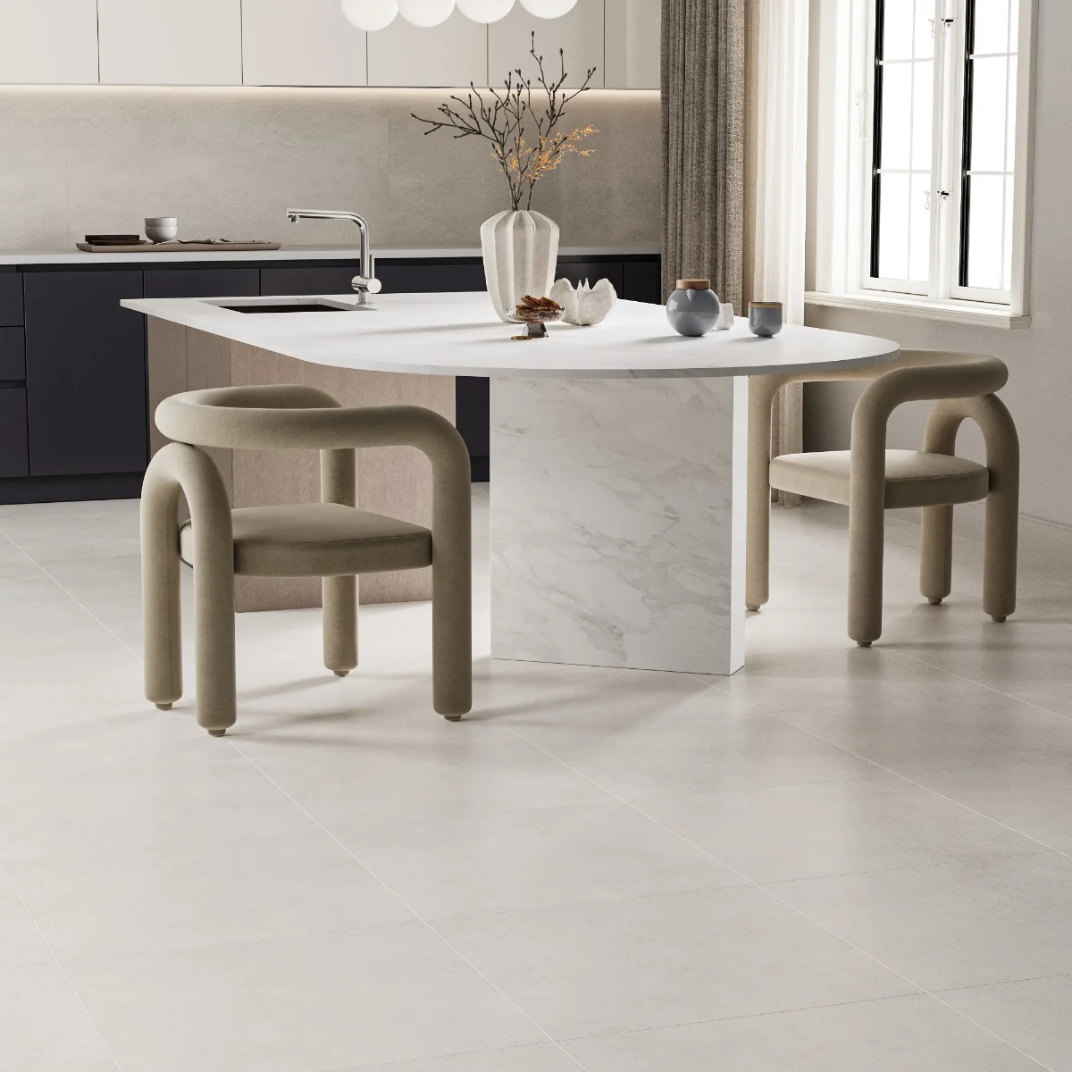 Gresie Exterior / Interior Portelanata Core Grey 60 x 60 Cm Mata Rectificata Aspect Ciment