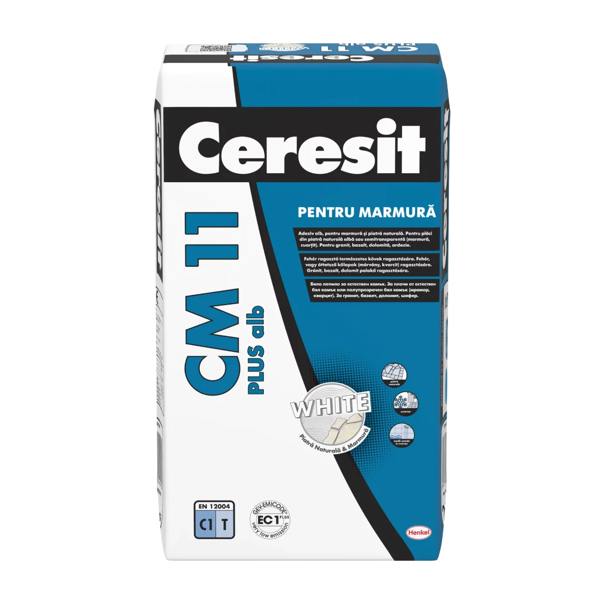 Adeziv Gresie Si Faianta Ceresit CM 11 Plus Pentru Interior/Exterior 25 kg Alb