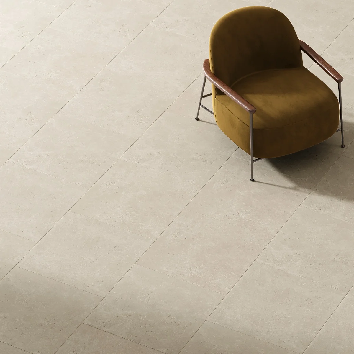 Gresie Exterior / Interior Antiderapanta Walk Sand 60 x 60 Cm Mata Portelanata Rectificata Aspect Ciment