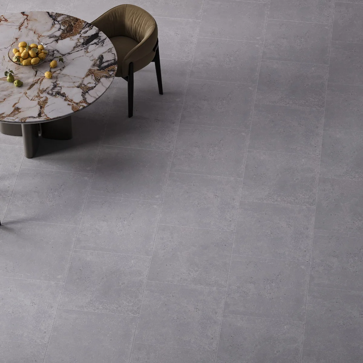 Gresie Exterior / Interior Antiderapanta Walk Grey 60 x 60 Cm Mata Portelanata Rectificata Aspect Ciment